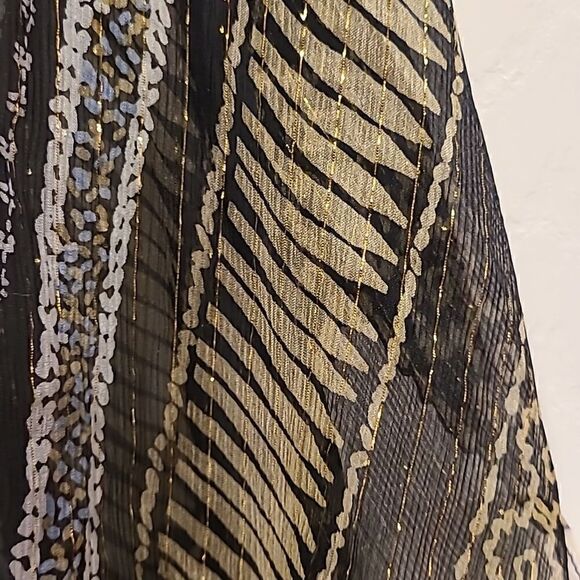 Hale Bob Cabana Silk Embellished Tunic Top, Bohemian, Festival Vibes |  S - Picture 10 of 11